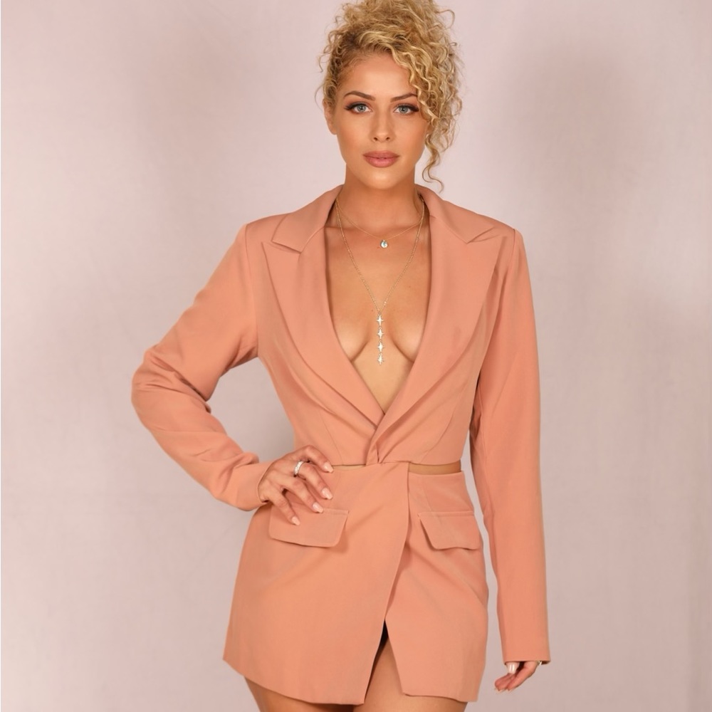 Peach blazer dress size S M L